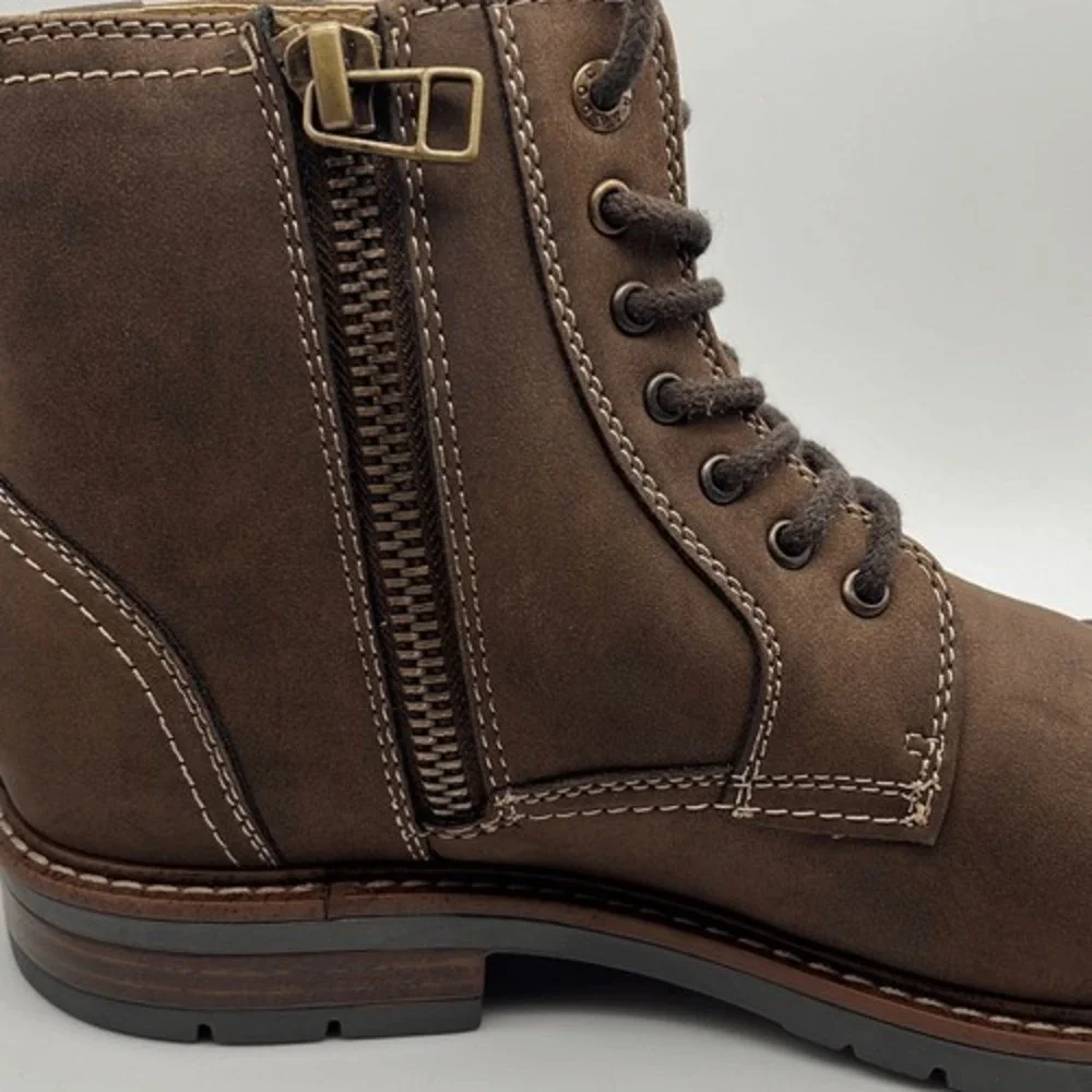 Dockers Men Rawls Rugged Lace-up Synthetic Leather Lugged Sole Cap Toe Boot 10.5